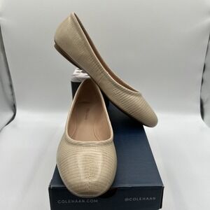 NEW COLE HAAN Women's Georgie Ballet Flats,Lizard Print Leather,W34533,SZ: 10 B